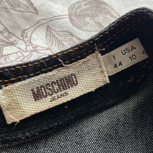Vintage Moschino Jeans Denim Heart Patchwork Mini Dress 10 70s 80s Classic Retro - Picture 9 of 14